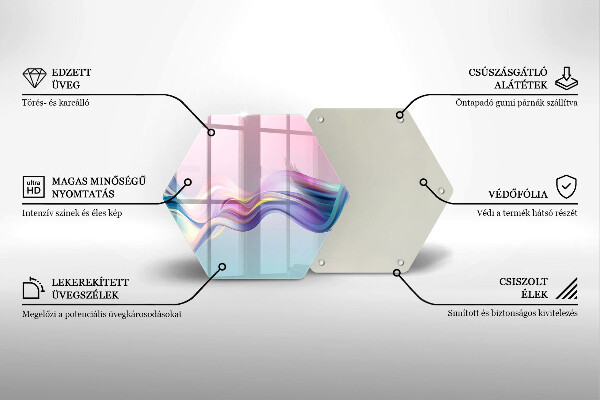 Üveg vágódeszka Pasztell absztrakció