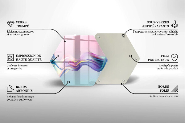 Üveg vágódeszka Pasztell absztrakció
