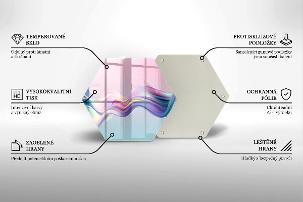 Üveg vágódeszka Pasztell absztrakció