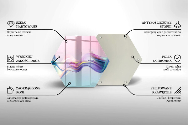 Üveg vágódeszka Pasztell absztrakció