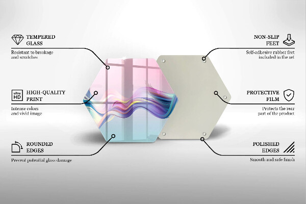 Üveg vágódeszka Pasztell absztrakció