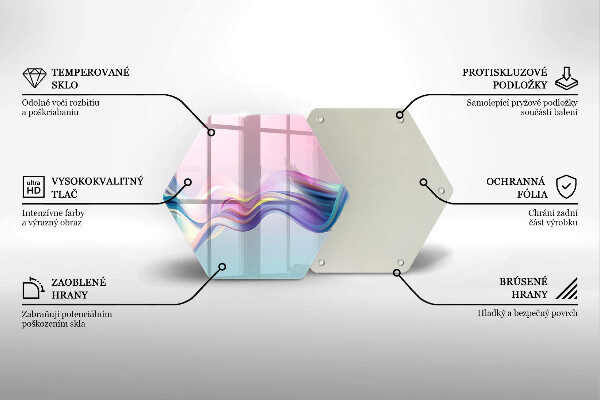 Üveg vágódeszka Pasztell absztrakció