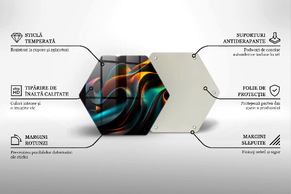 Üveg vágódeszka Színes absztrakció