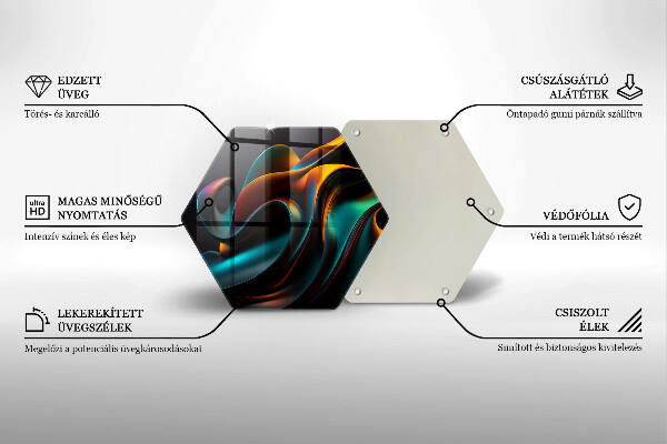 Üveg vágódeszka Színes absztrakció