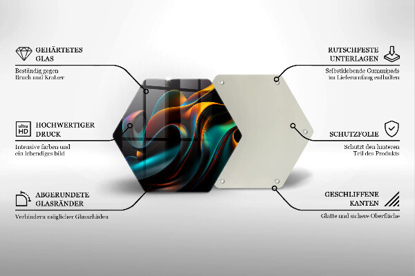 Üveg vágódeszka Színes absztrakció