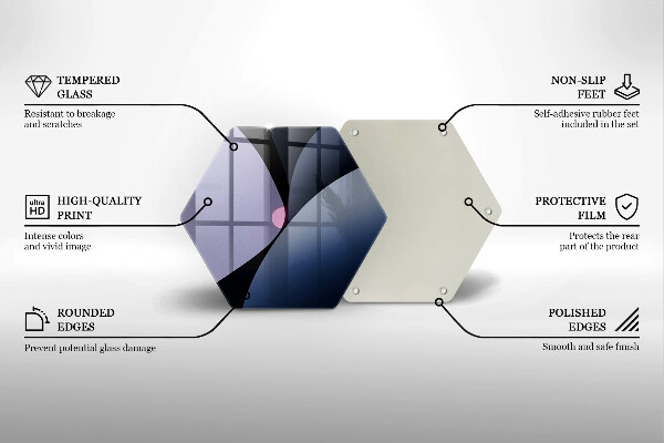 Üveg vágódeszka Absztrakt formák