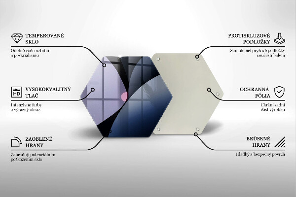 Üveg vágódeszka Absztrakt formák