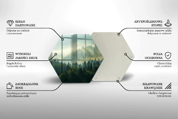 Üveg vágódeszka Tájkép az erdőre