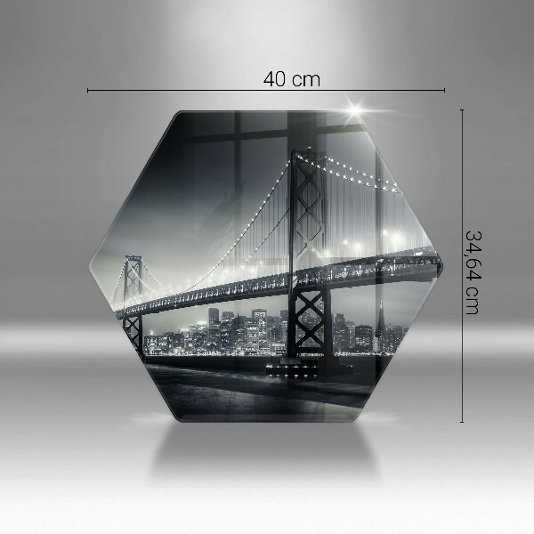 Üveg vágódeszka Benjamin Franklin híd