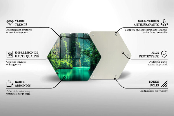 Üveg vágódeszka Lagúna táj