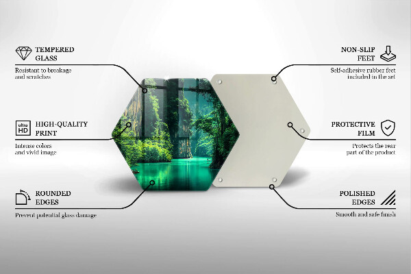 Üveg vágódeszka Lagúna táj