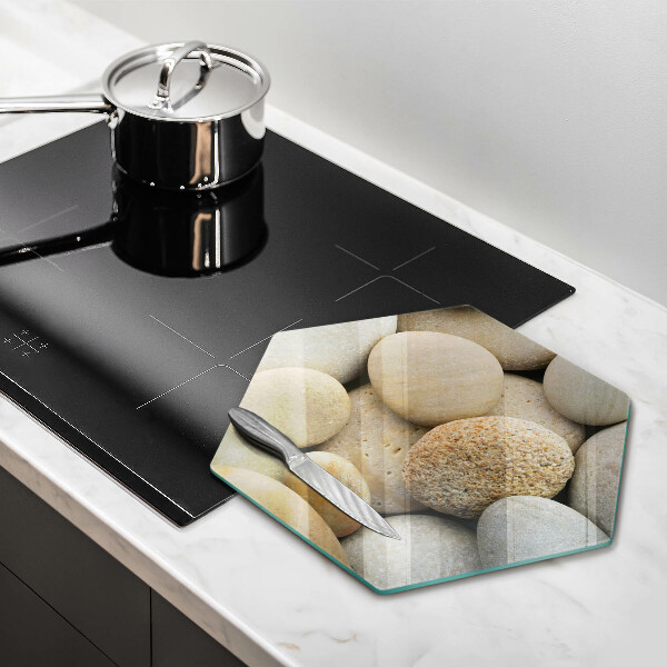 Üveg vágódeszka Ovális kövek mintája