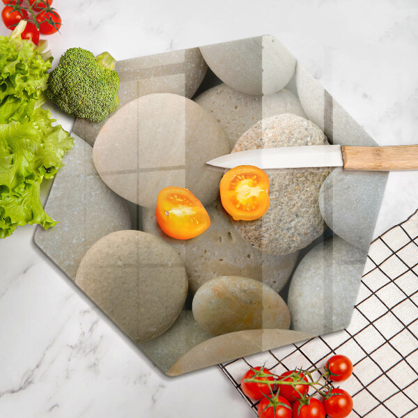 Üveg vágódeszka Ovális kövek mintája