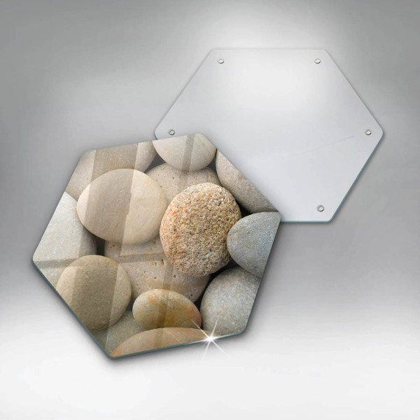 Üveg vágódeszka Ovális kövek mintája