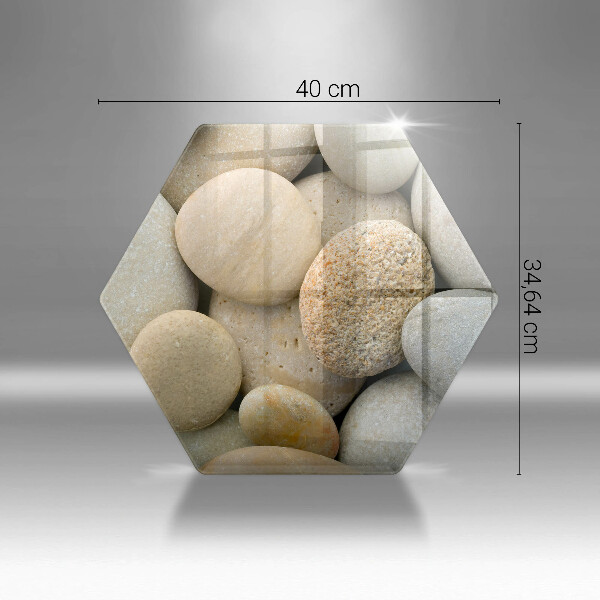 Üveg vágódeszka Ovális kövek mintája