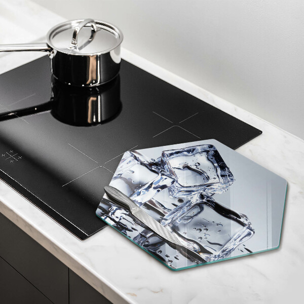 Üveg vágódeszka Jégkockák