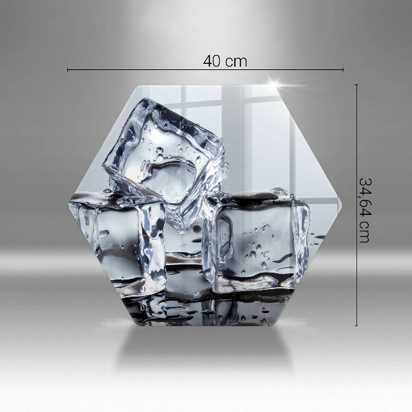 Üveg vágódeszka Jégkockák