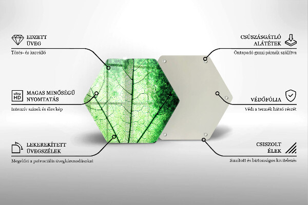Üveg vágódeszka Dekoratív érlevél