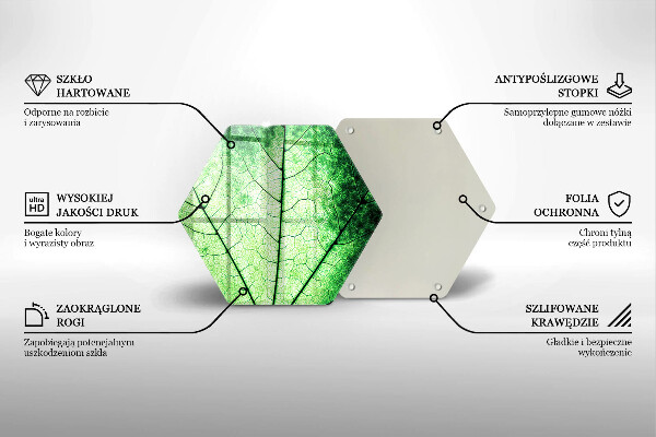 Üveg vágódeszka Dekoratív érlevél