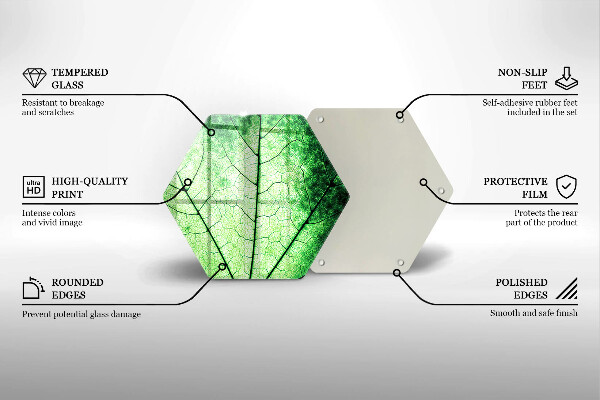 Üveg vágódeszka Dekoratív érlevél