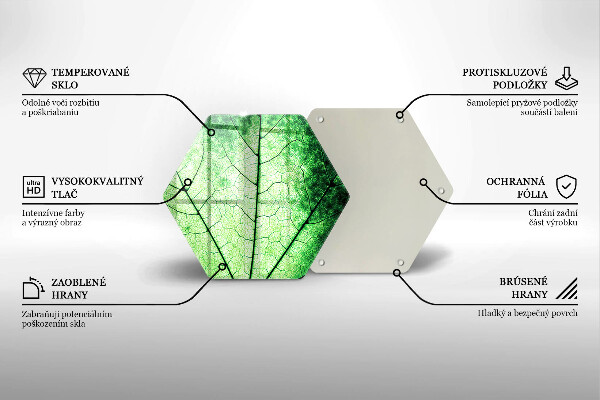 Üveg vágódeszka Dekoratív érlevél