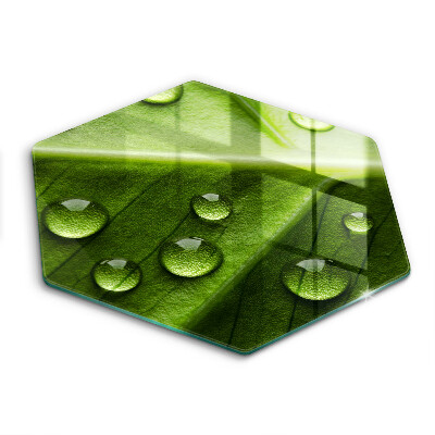 Üveg vágódeszka Természet harmat és levél