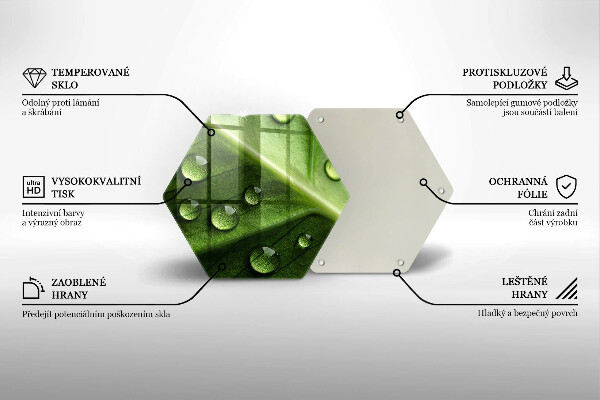 Üveg vágódeszka Természet harmat és levél