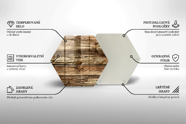 Üveg vágódeszka Fa deszka textúra