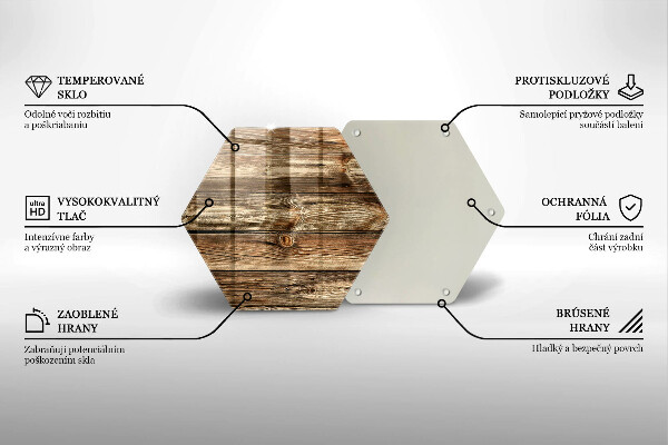 Üveg vágódeszka Fa deszka textúra