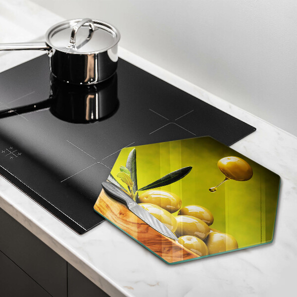 Üveg vágódeszka Ízletes olajbogyó