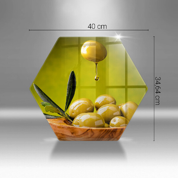 Üveg vágódeszka Ízletes olajbogyó