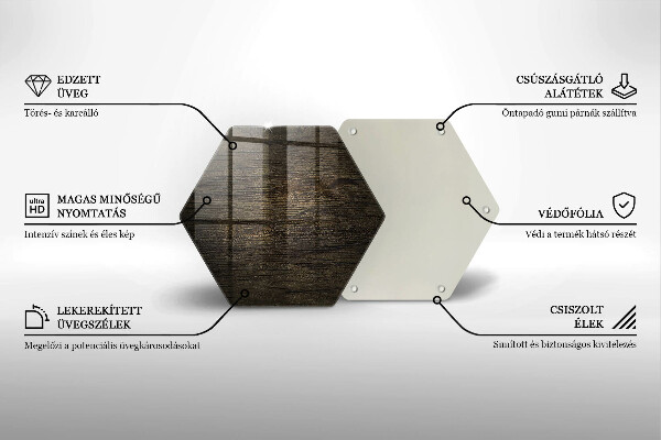 Üveg vágódeszka Fa kéreg textúra