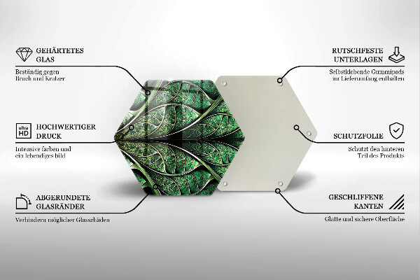 Üveg vágódeszka A levélér szerkezete