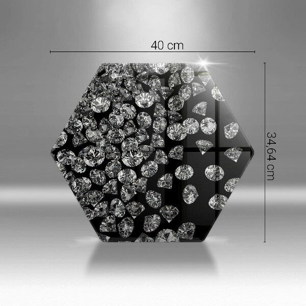 Üveg vágódeszka Gyémántok gyémántok