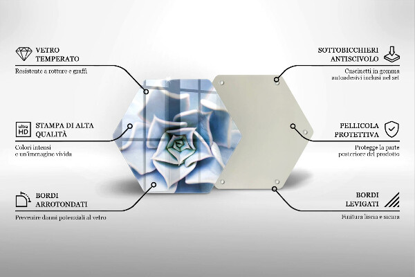 Üveg vágódeszka Virágos növény