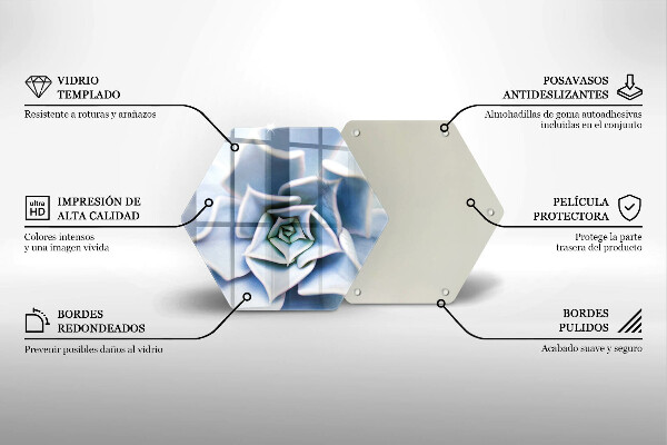 Üveg vágódeszka Virágos növény