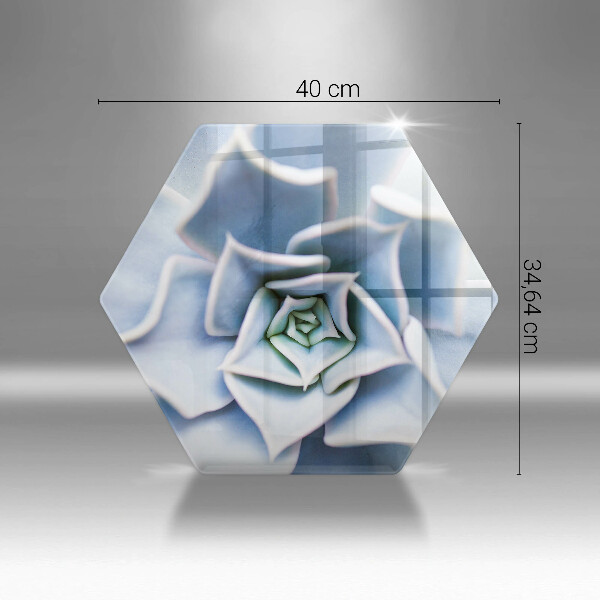 Üveg vágódeszka Virágos növény