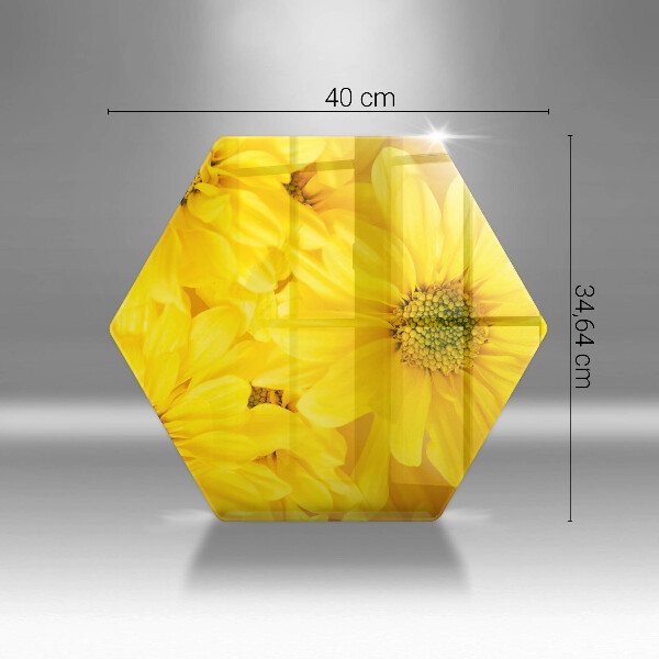 Üveg vágódeszka Virágszirom