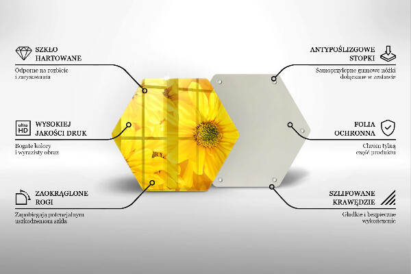 Üveg vágódeszka Virágszirom