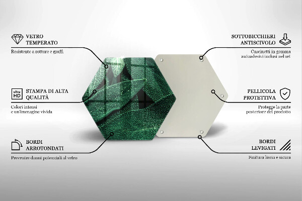 Üveg vágódeszka A növény levelei