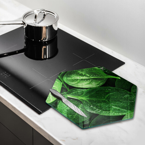 Üveg vágódeszka Bazsalikom