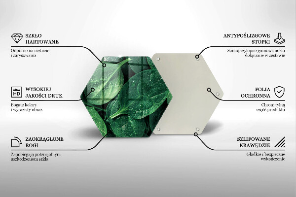 Üveg vágódeszka Bazsalikom