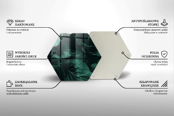 Üveg vágódeszka Vad sötét levelek