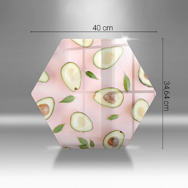 Üveg vágódeszka Avokádó minta