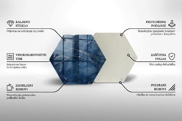 Üveg vágódeszka Márvány kő textúra