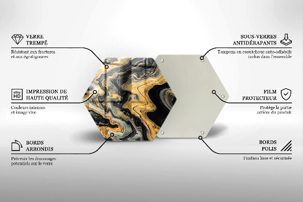 Üveg vágódeszka Absztrakt szerkezet