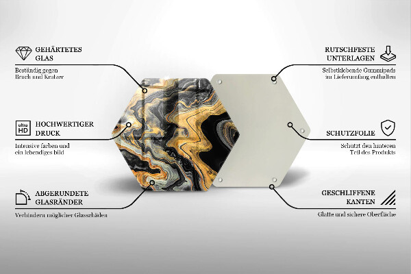 Üveg vágódeszka Absztrakt szerkezet