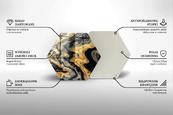 Üveg vágódeszka Absztrakt szerkezet