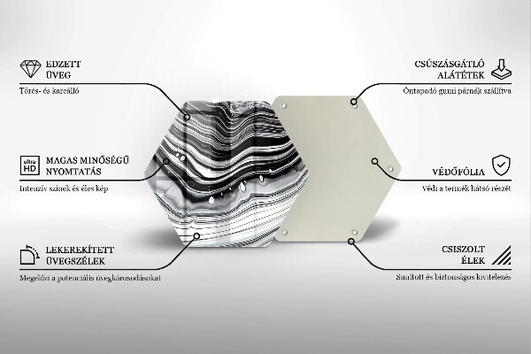 Üveg vágódeszka Tinta absztrakció