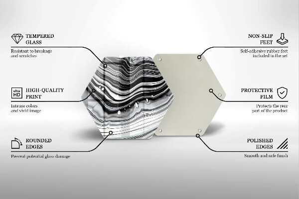 Üveg vágódeszka Tinta absztrakció